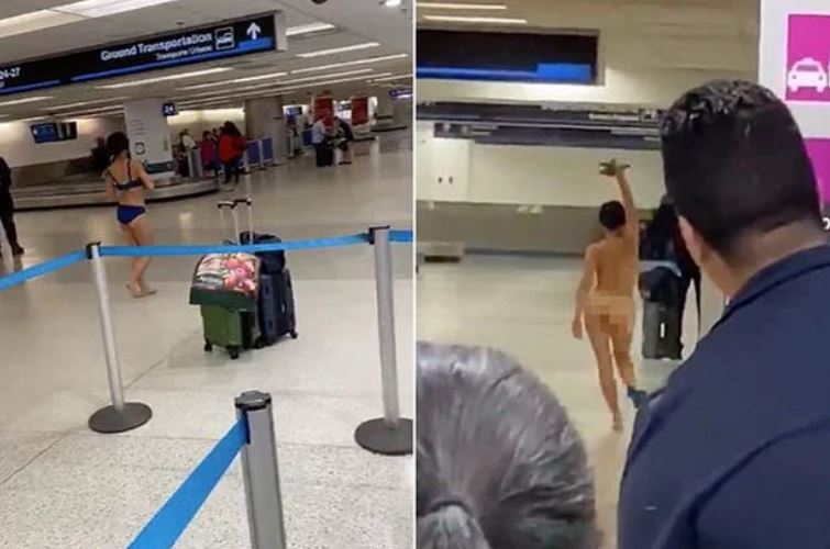Telanjang Di Bandara Wanita ini Ditangkap Polisi