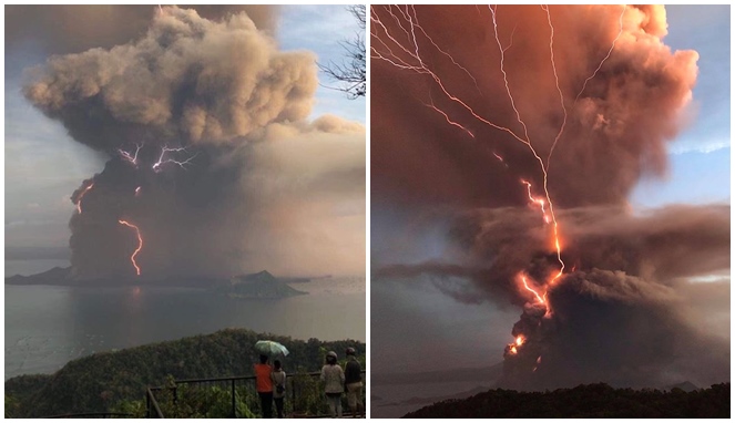 Petir Vulkanik Seperti Kiamat di Filipina