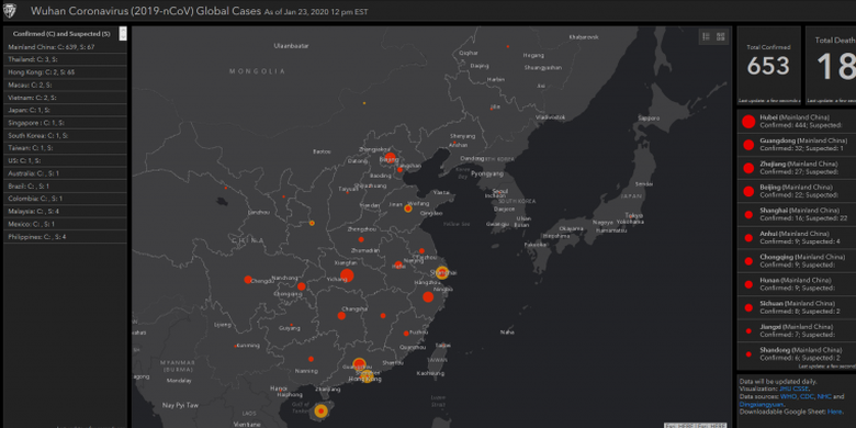 Pantau Virus Corona Melalui Map Dunia