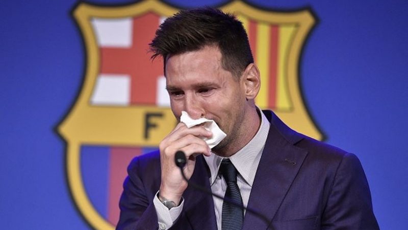 Lionel Messi Menangis di Konferensi Perpisahan